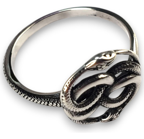 Anillo Serpientes Áuryn Víboras Acero Inoxidable A937 Plateado 13