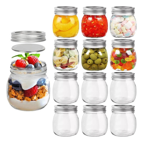 Frascos Vasos Ball Mason Jar De 300ml (10 Onzas) 12 Pzs