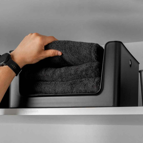 Cesto Organizador Flow Com Abertura Frontal Chumbo 16l