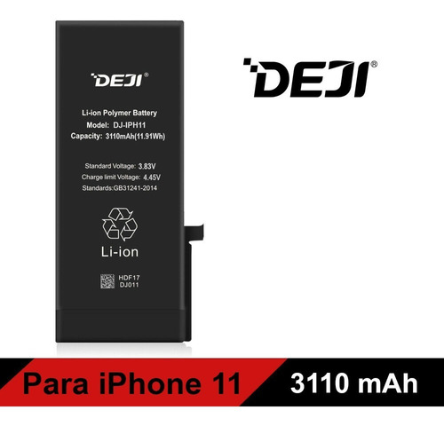 Bateria Litio Para iPhone 11 Capacidad 3110 Mah Marca Deji