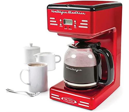 Cafetera Eléctrica Hnostalgia Programable 12 Tazas - Rojo