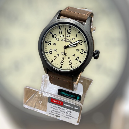 Reloj Hombre Timex Correa De Piel Luz Indiglo T499639j