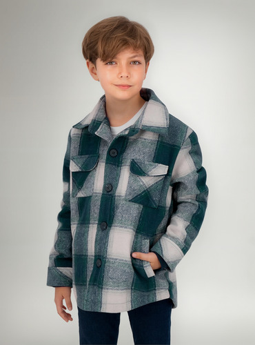 Chamarra Para Niño A Cuadros Afelpada Jarrick Premium Sakers