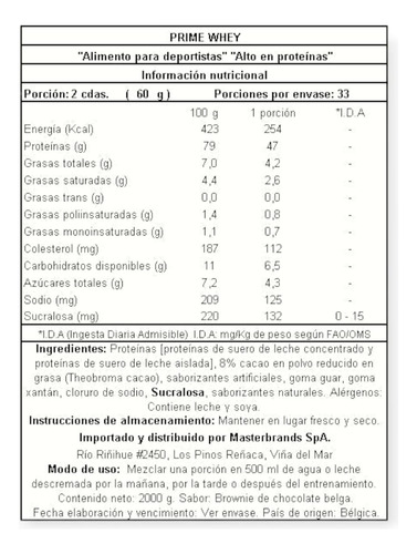 Proteina Prime Whey 2kg Cookies And Cream - Qnt