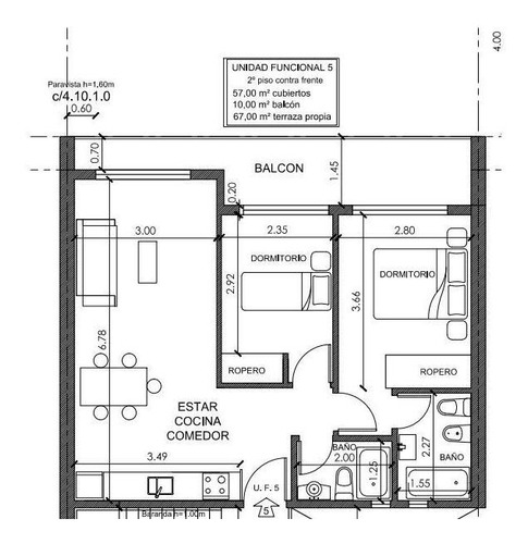 Imagen 7 de 14 de Departamento 3 Ambientes Con Patio Y Cochera