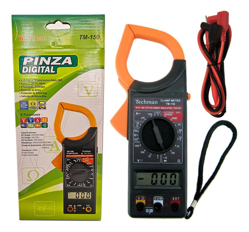  Pinza Volti-amperimetrica Techman Multifuncion Tm150