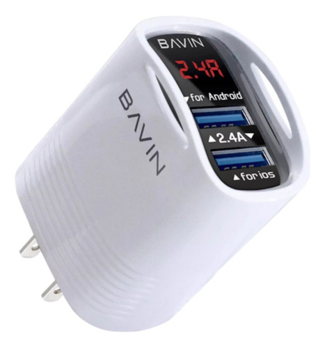 Cargador Bavin 2 Usb Con Cable Pc317y