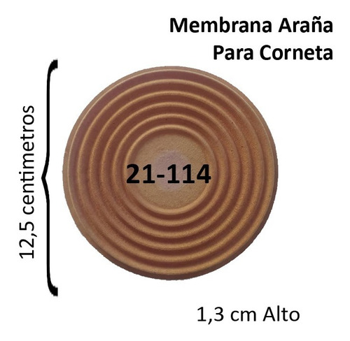Araña Membrana Corneta 12,5cm 1cm Alto Pack 2