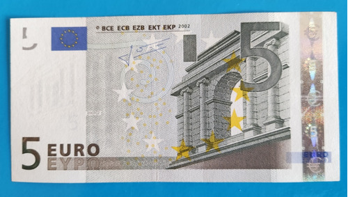 Billete De Colección 5 Del 2002, Europa, Primera Emision.