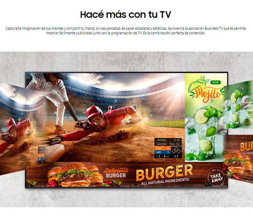 Tv Monitor Samsung Bea-h 55 4k Business Cartelería Digital