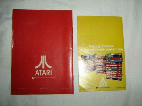 Imagen 2 de 7 de Catalogos Juegos Atari 2600 Originales Ingles Made In Usa