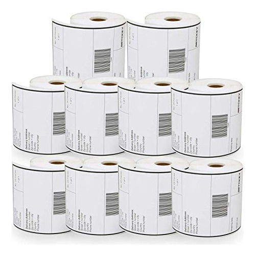 10 Rolls Dymo 1744907 Compatible 4xl Internet Postage Extral