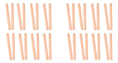 Instrumento De Percusión Musical Clásico Wood Claves, 16 Par