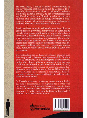 Impasses E Progressos Da Liberdade, De Georges Gusdorf. Editora Monergismo, Capa Mole Em Português, 2021