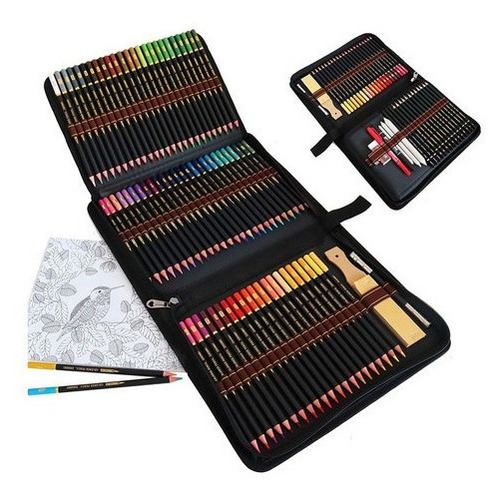 Set De Arte Profesional 98 Lápices Colores Dibujo Kit