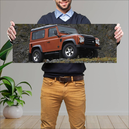 Cuadro 30x80cm Auto 2009 Land Rover Defender 90 66