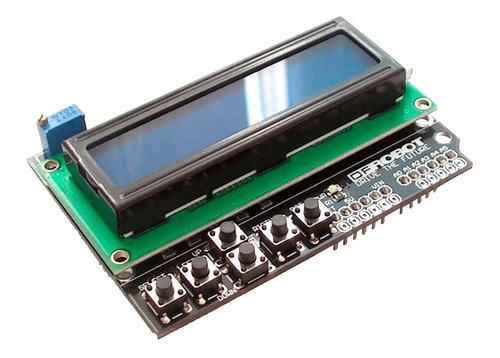 Arduino Lcd Keypad Shield Lcd 2x16 5 Pulsador Botón [ Max ]