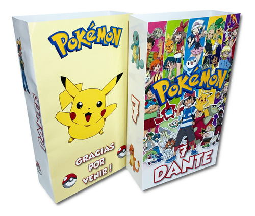 Bolsa Golosinera Personalizada Souvenir Pokemon X 15 Unid 