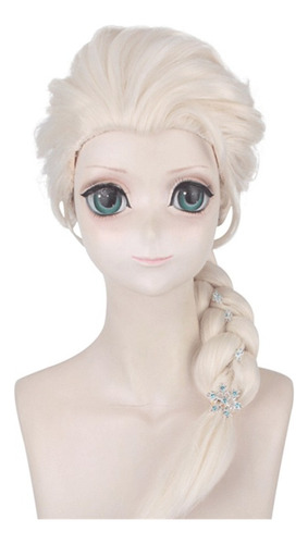 Disfraz De Elsa De Hair Wig Cos Wigs For Fiesta De Carnaval