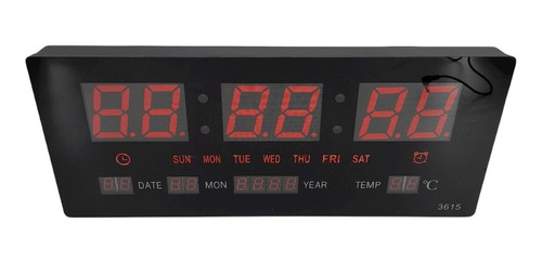 Reloj Digital Led Para Pared Hora Fecha Temperatura Día Mes 