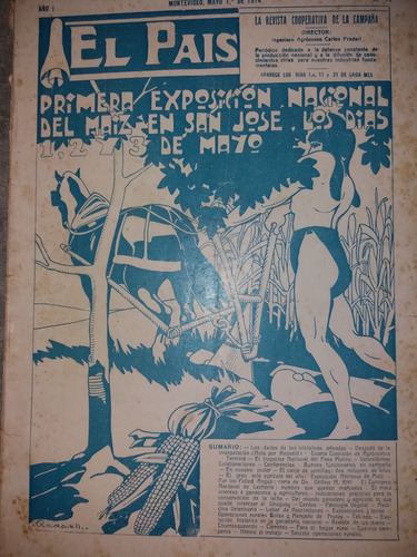 Revista De 1914 1er. Exposicion Nacional Del Maiz  San Jose