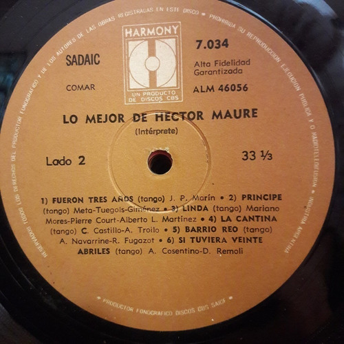 Sin Tapa Disco Hector Maure Lo Mejor T1