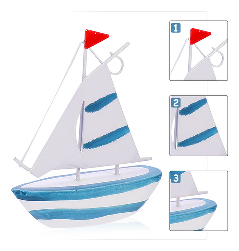 Decoración De Velero Mediterráneo Con Temática Oceánica, 3 P