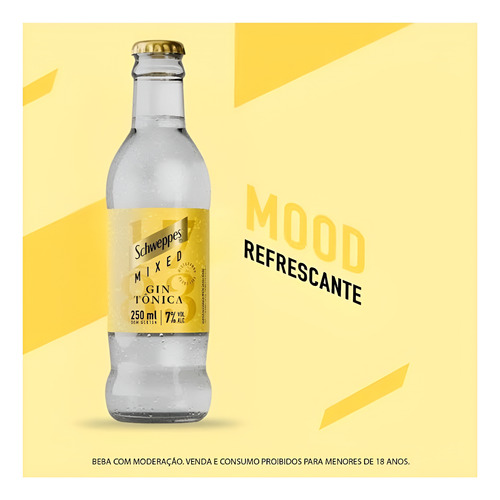 Drink Pronto Schweppes - Gin Tônica De 250ml - 12 Unidades