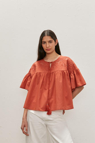 Top Blusa Over Cotton Mesh  Mujer Desiderata