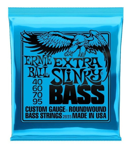 Encordoamento Ernie Ball Baixo 4c Extra Slinky 040 Usa C/ Nf