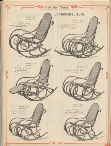Antigua Silla Mecedora Thonet Original Numerada Clasica C/ R (Usado)