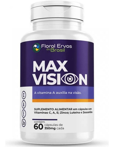 Max Vision 60 Capsules Luteína Zeaxantina Vitamina A C E Zn