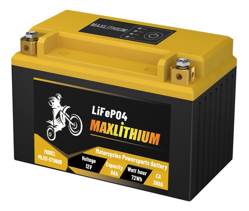Bateria De Litio De 12v 6ah 360ca Con Proteccion Contra Sobr