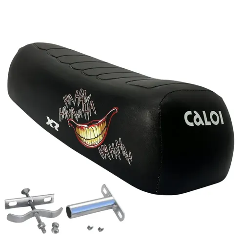 Banco Selim Bikelete Mobilete Bicicleta Bike Bmx Caloi Xr Macio E Resistente Palhaço Ranchero + Presilha + Canote