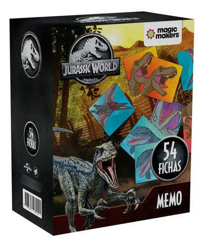 Juego De Memoria - Jurassic World Dinosaurio - 54 Piezas