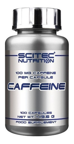 Caffeine Cafeína 100mg 100caps Scitec Nutrition Sabor Underflavored
