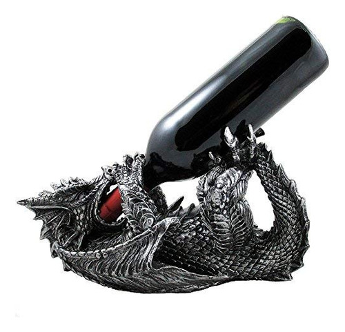 Mythical Dragon - Soporte Para Botella De Vino, Estatua Med.