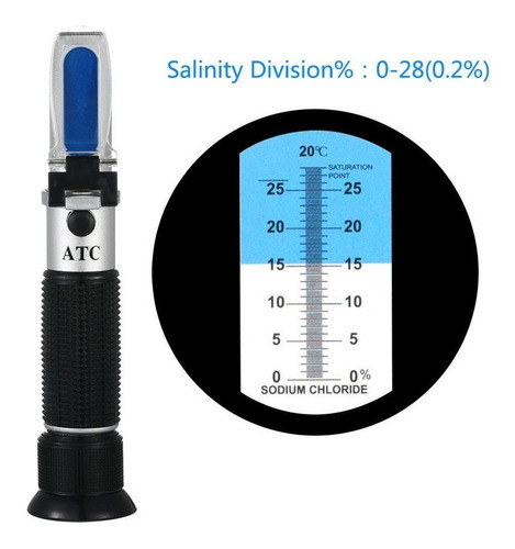 Refractómetro Salinometro De 0- 28% Atc Portatil