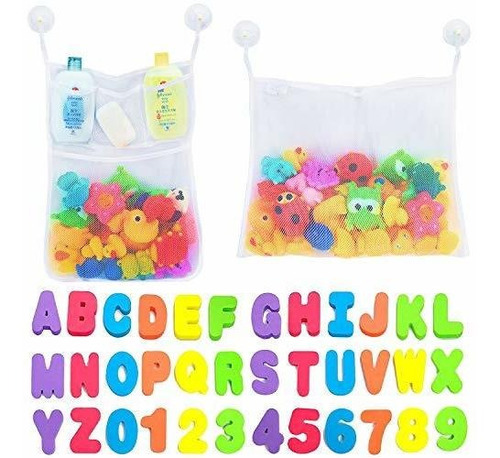 Comfylife 2 X Mesh Bath Toy Organizer + 6 Ultra Sylzq