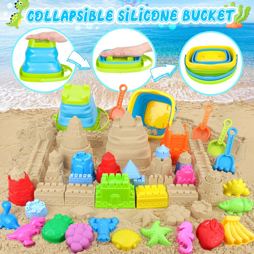 Set De Juguetes De Playa Racpnel De Arena Plegable Para Niño
