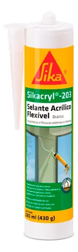 Foto real de Sikacryl 203 Selante Acrilico 280ML 430G Branco