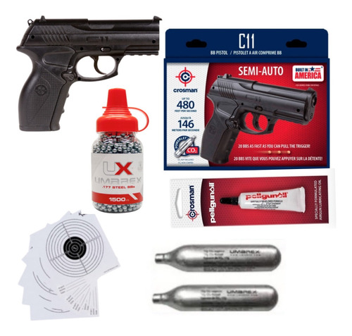 Kit Crosman C11 2 Tanques Co2 1500 Bbs 12g Umarex Xchws C