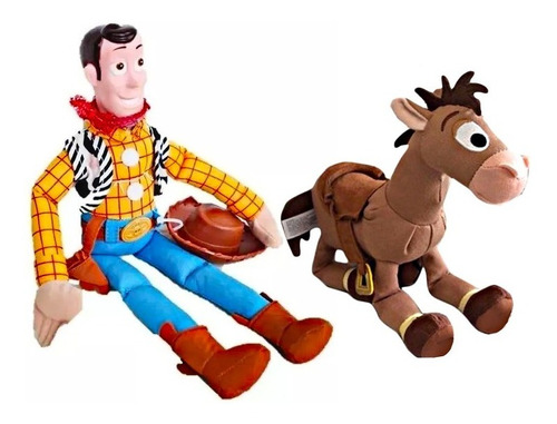 Set X2 Peluches Muñeco Woody Toy Story + Tiro Al Blanco 30cm