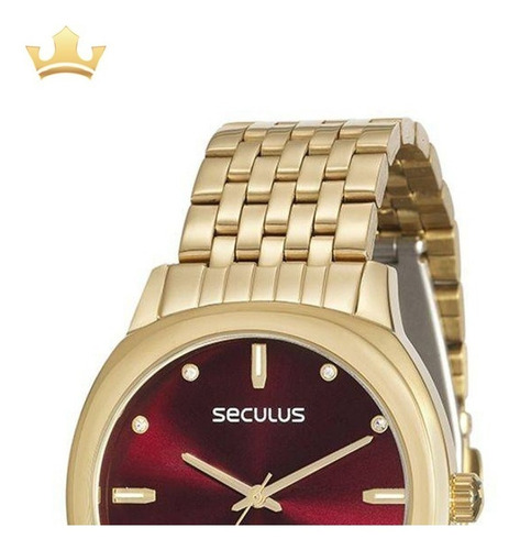 Relógio Seculus Feminino 20565lpsvds1 Com Nf