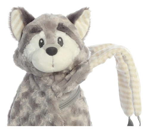 Imagen 6 de 10 de Mochila De Peluche Mapache Piggyback Pals Aurora Suave Niños