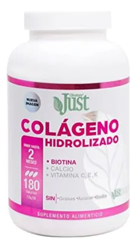 comprar Justcollagen Colageno Hidrolizado 1800 180 Tabletas C E K Sabor Justcollagen