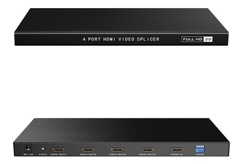 Imagen 3 de 8 de Controlador Video Wall 2x2 Hdmi Expande La Imagen En 4 Pantallas Para Restaurante, Bar, Plaza Comercial Etc.
