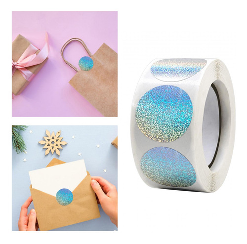 1 Rollo De Pegatinas Decorativas Para Sobres Para Azul Claro