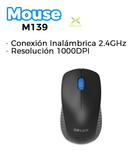 Mouse Óptico Delux M139