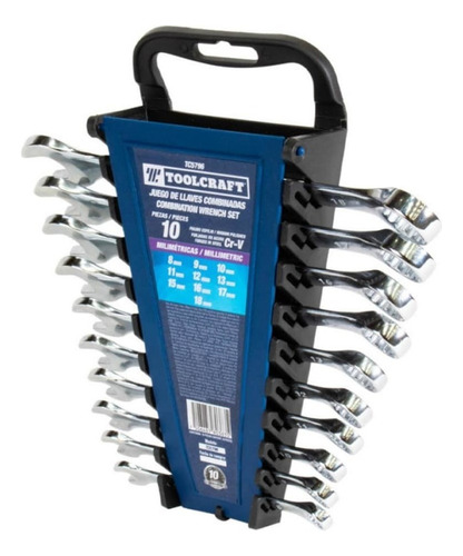 Juego Llaves Mixtas Milimétricas 10 Piezas Tc5796 Toolcraft